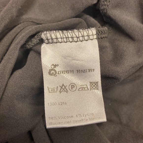 Queen mum scoop neck size medium gray/brown maternity long sleeve shirt - Picture 4 of 5